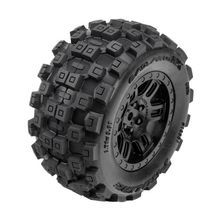 Pro-Line kolo 1:16, pneu Badlands, disk černý H12mm (2): Arrma Mini Kraton