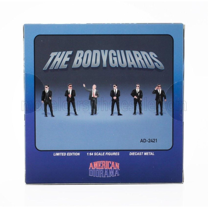 AMERICAN DIORAMA FIGURES SET 6X THE BODYGUARDS - BLACK 1/64
