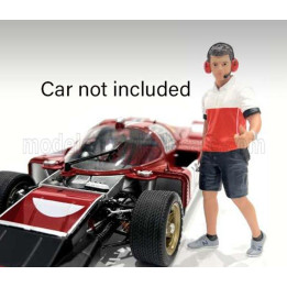 AMERICAN DIORAMA FIGURES MAN RACE CREW II - BLACK RED WHITE 1/24