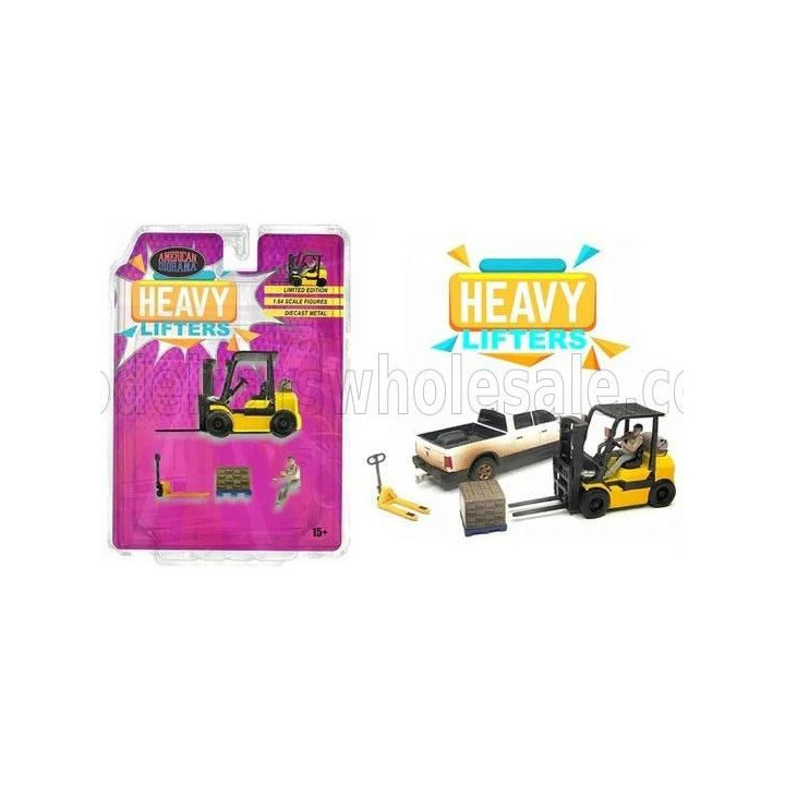 AMERICAN DIORAMA ACCESSORIES B316 CARRELLO ELEVATORE VERTICALE - VERTICAL ORDER PICKER 4 WHEELS - VARIOUS 1/64