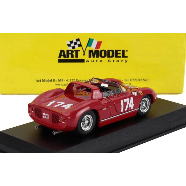 ART MODEL FERRARI 250P SPIDER s/n0810 N 174 TARGA FLORIO 1963 MIKE PARKES - JOHN SURTEES - RED 1/43