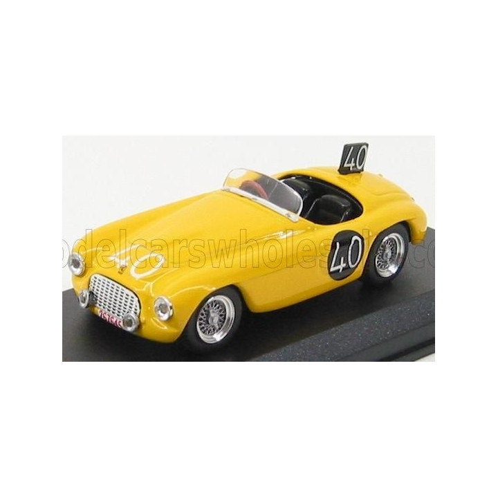 ART MODEL FERRARI 166MM SPIDER N 40 SPA-FRANCORCHAMPS 1949 ROOSDORP - DE RIDDER - YELLOW 1/43