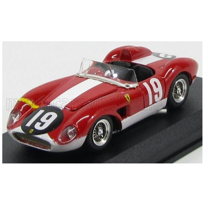 ART MODEL FERRARI 500TRC SPIDER N 19 NURBURGRING 1957 BAUER - KOCHERT - RED WHITE 1/43