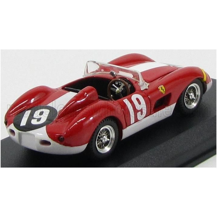 ART MODEL FERRARI 500TRC SPIDER N 19 NURBURGRING 1957 BAUER - KOCHERT - RED WHITE 1/43