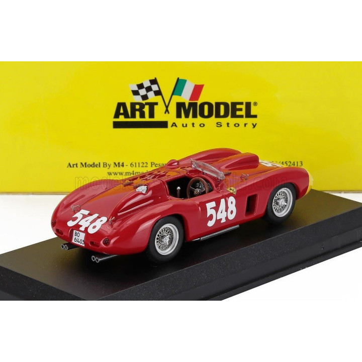 ART MODEL FERRARI 290MM SPIDER sn0616 N 548 WINNER MILLE MIGLIA 1956 EUGENIO CASTELLOTTI - RED YELLOW 1/43