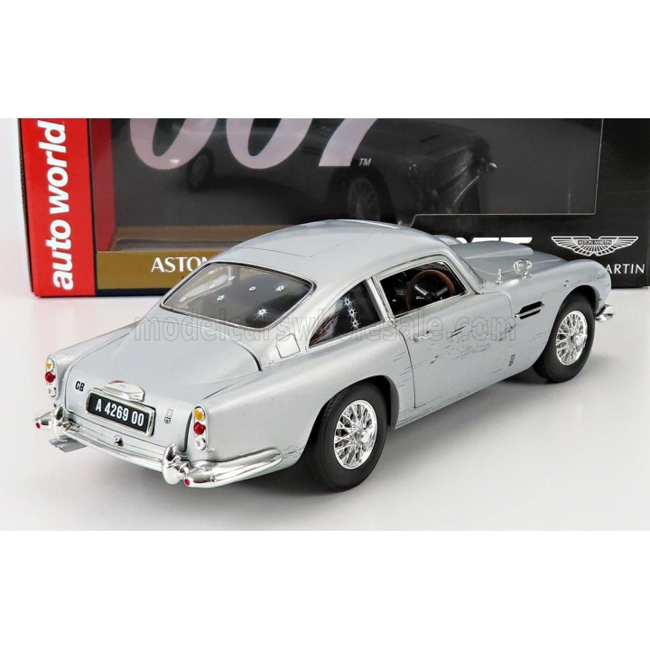 AUTOWORLD ASTON MARTIN DB5 1964 - 007 JAMES BOND - NO TIME TO DIE - NON E' TEMPO PER MORIRE - SILVER 1/18