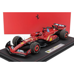 BBR MODELS FERRARI F1  SF-24 TEAM SCUDERIA FERRARI N 16 WINNER AUSTIN USA GP 2024 CHARLES LECLERC - CON VETRINA - WITH SHOWCASE 
