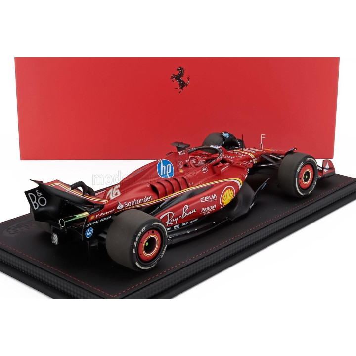 BBR MODELS FERRARI F1  SF-24 TEAM SCUDERIA FERRARI N 16 WINNER AUSTIN USA GP 2024 CHARLES LECLERC - CON VETRINA - WITH SHOWCASE 