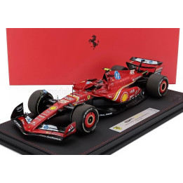 BBR MODELS FERRARI F1  SF-24 TEAM SCUDERIA FERRARI N 55 AUSTIN USA GP 2024 CARLOS SAINZ - CON VETRINA - WITH SHOWCASE - RED BLAC