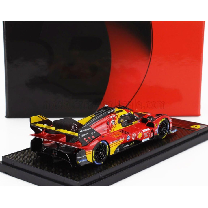 BBR MODELS FERRARI 499P 3.0L TURBO V6 TEAM FERRARI AF CORSE N 50 WINNER 24h LE MANS 2024 ANTONIO FUOCO - MIGUEL MOLINA - NICKLAS