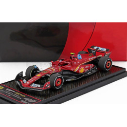 BBR MODELS FERRARI F1  SF-24 TEAM SCUDERIA FERRARI N 55 4th MONZA GP 2024 CARLOS SAINZ - RED BLACK 1/43