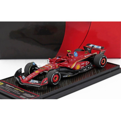 BBR MODELS FERRARI F1  SF-24 TEAM SCUDERIA FERRARI N 55 4th MONZA GP 2024 CARLOS SAINZ - RED BLACK 1/43