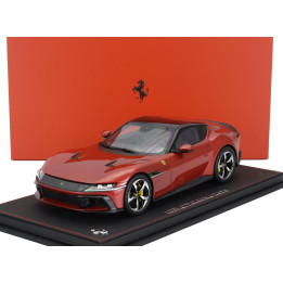 BBR MODELS FERRARI 12CILINDRI COUPE V12 830cv 2024 - CON VETRINA - WITH SHOWCASE - ROSSO IMOLA - RED MET 1/18