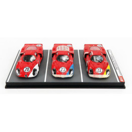 BEST MODEL ALFA ROMEO SET 3X 33.2 N 20 5th 24h DAYTONA 1968 SCHUTZ - VACCARELLA - N 23 6th ANDRETTI - BIANCHI  - N 22 7th CASONI