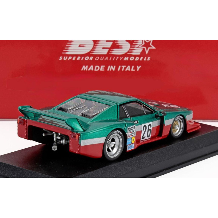 BEST MODEL LANCIA BETA MONTECARLO TURBO TEAM LANCIA CORSE N 26 6h MUGELLO 1980 CARLO FACETTI - MARTINO FINOTTO - GREEN RED 1/43