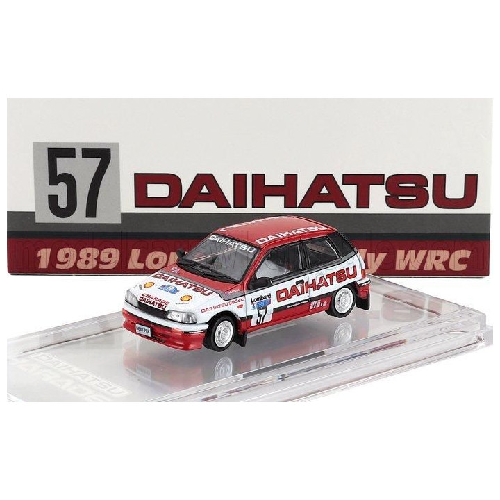 BM CREATIONS DAIHATSU CHARADE GTi N 57 RALLY RAC LOMBARD 1989 TERRY KABY - KEVIN GORLMLEY - WHITE RED 1/64