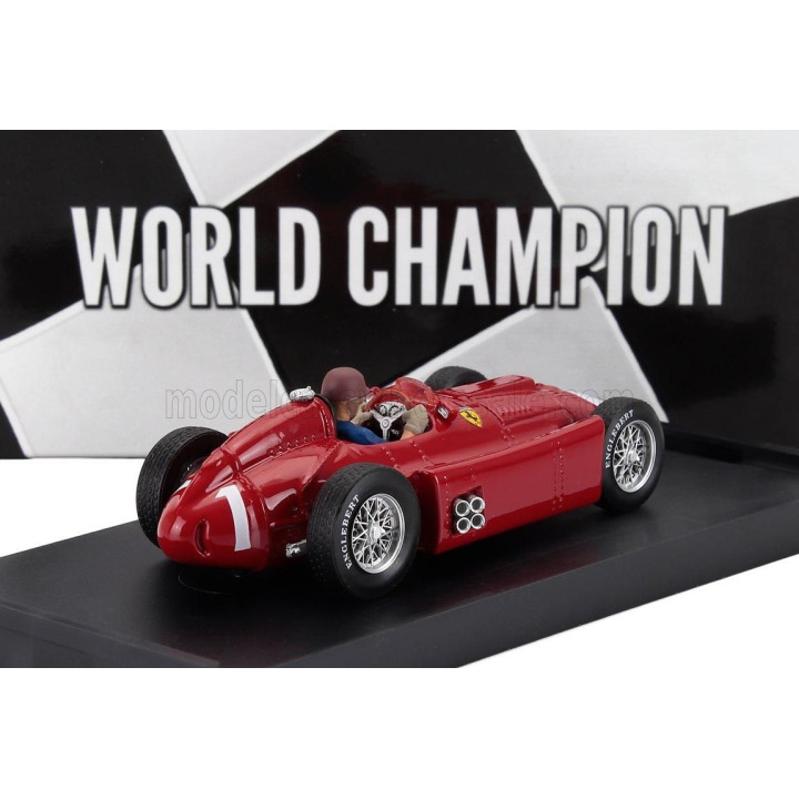 BRUMM FERRARI F1  LANCIA D50 N 1 WORLD CHAMPION WINNER BRITISH GP 1956 JUAN MANUEL FANGIO - WITH DRIVER FIGURE - RED 1/43