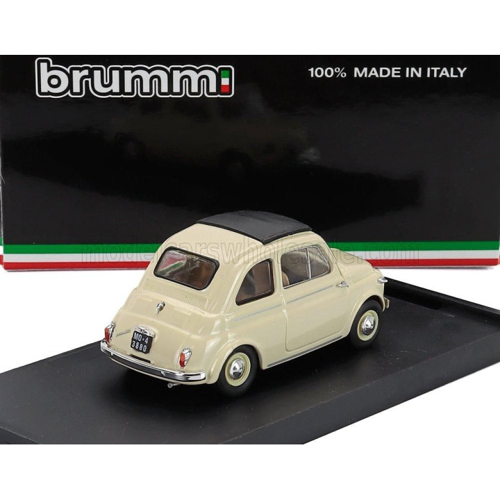 BRUMM FIAT 500 NUOVA CHIUSA CLOSED 1959 - IVORY - AVORIO 1/43