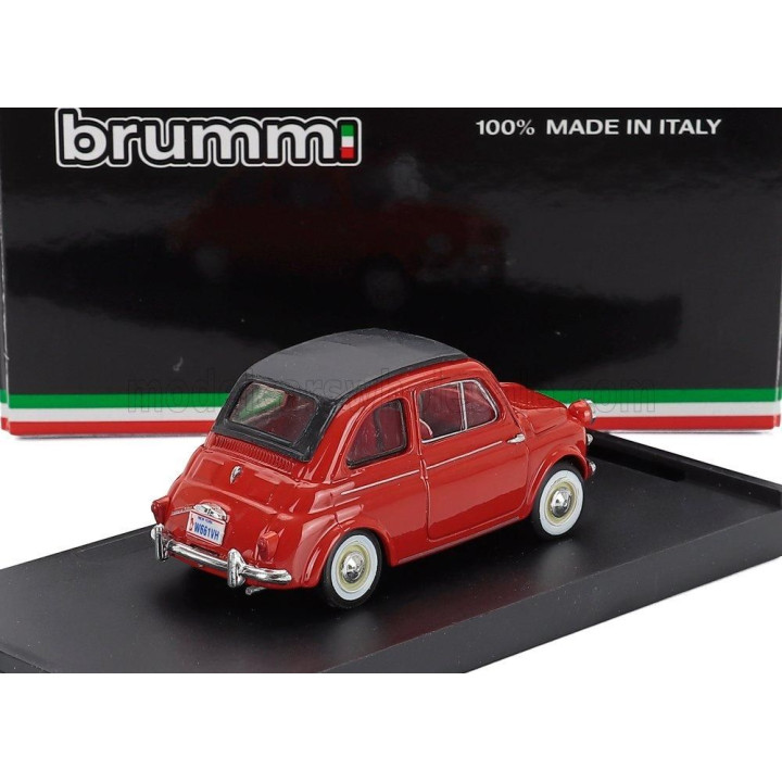 BRUMM FIAT 500 NUOVA CLOSED 1958 - ROSSO - RED 1/43
