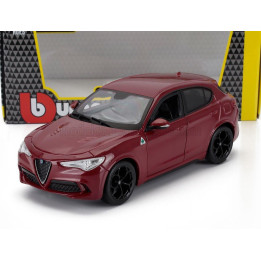 BURAGO ALFA ROMEO STELVIO Q4 QUADRIFOGLIO V6 BITURBO 510hp 2017 - ROSSO ALFA - RED 1/24