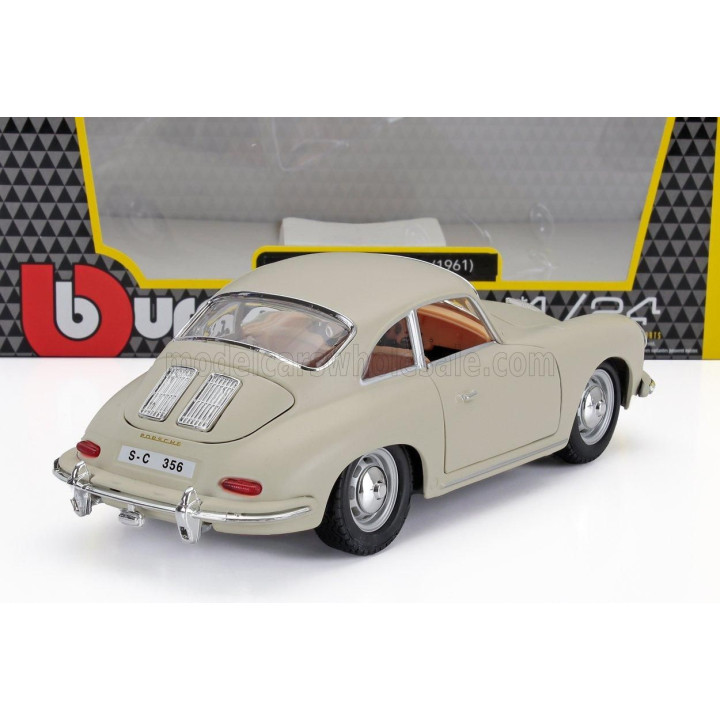 BURAGO PORSCHE 356B COUPE 1961 - WHITE 1/24