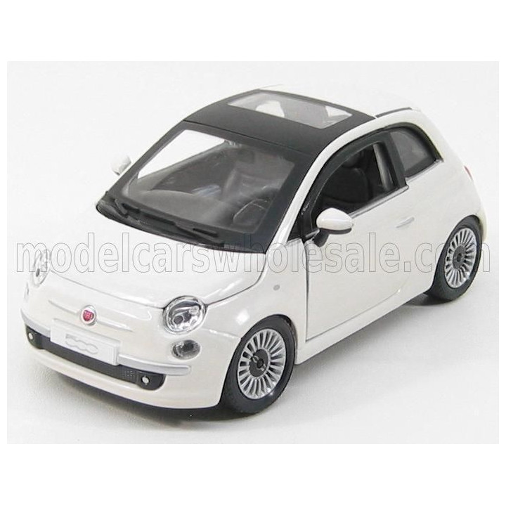 BURAGO FIAT NUOVA 500 2007 - WHITE 1/24