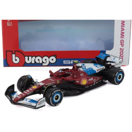 BURAGO FERRARI F1  SF-25 TEAM SCUDERIA FERRARI HP N 44 MIAMI GP 2025 LEWIS HAMILTON - RED WHITE BLUE 1/43