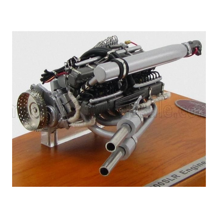 CMC MERCEDES BENZ MOTORE - ENGINE MERCEDES 300SL 1955 - WITH SHOWCASE - CON VETRINA - SILVER 1/18