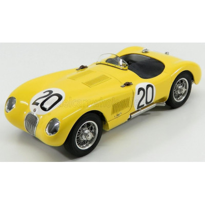 CMC JAGUAR C-TYPE SPIDER 3.4L TEAM ECURIE FRANCORCHAMPS N 20 9th 24h LE MANS 1953 ROGER LAURENT - CHARLES DE TORNACO - YELLOW 1/