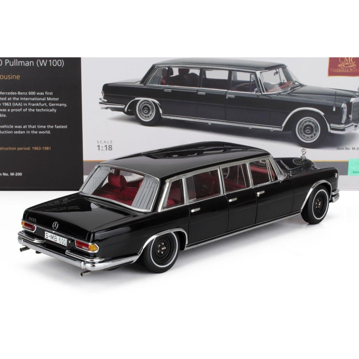 CMC MERCEDES BENZ S-CLASS 600 PULLMAN W100 1963 - BLACK 1/18