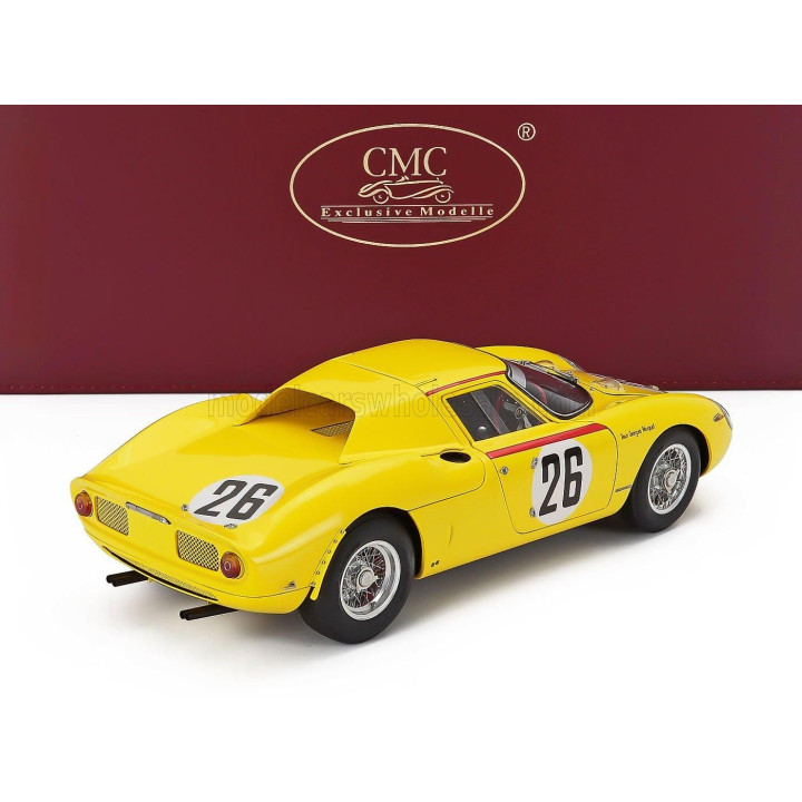CMC FERRARI 250LM 3.3L V12 ch. n6313 TEAM PIERRE DUMAY N 26 2nd 24h LE MANS 1965 PIERRE DUMAY - GUSTAVE GOSSELIN - YELLOW 1/18