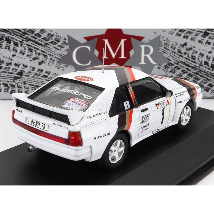 CMR AUDI QUATTRO SPORT N 1 WINNER RALLY ADAC STADTE 1984 W.ROHRL - C.GEISTDORFER - WHITE 1/43