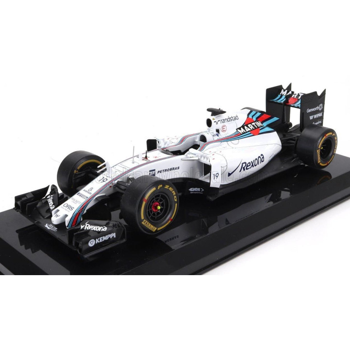 EDICOLA WILLIAMS F1  FW37 TEAM MARTINI RACING N 19 3rd MONZA ITALY GP 2015 FELIPE MASSA - DAMAGE BLISTER BOX - WHITE BLUE RED 1/