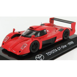 EDICOLA TOYOTA GT-ONE 1998 - CON VETRINA - WITH SHOWCASE - RED BLACK 1/43