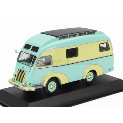EDICOLA RENAULT GOELETTE DIGUE CAMPER 1951 - BLISTER BOX - VERY LIGHT GREEN YELLOW 1/43