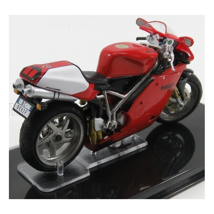 EDICOLA DUCATI 998R - DAMAGE DISPLAY BOX - RED WHITE 1/24