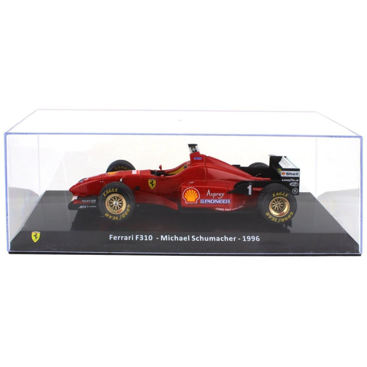 EDICOLA FERRARI F1  F310 N 1 SEASON GP 1996 MICHAEL SCHUMACHER - CON VETRINA - WITH SHOWCASE - RED 1/24