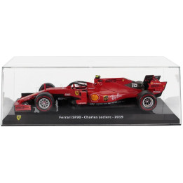 EDICOLA FERRARI F1  SF90 TEAM SCUDERIA FERRARI MISSION WINNOW N 16 SEASON 2019 CHARLES LECLERC - CON VETRINA - WITH SHOWCASE - R