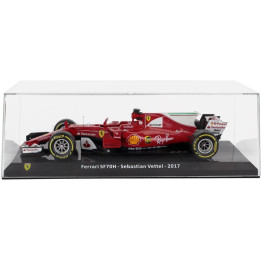 EDICOLA FERRARI F1  SF70H N 5 SEASON 2017 SEBASTIAN VETTEL - CON VETRINA - WITH SHOWCASE - RED WHITE 1/24