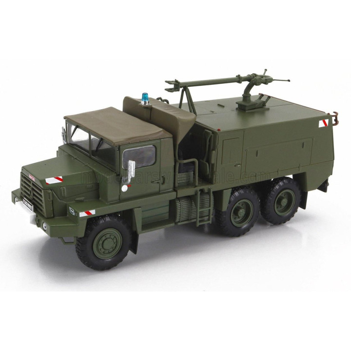 EDICOLA BERLIET GBC 8KT TANKER TRUCK AIRPORT 3-ASSI 1969 - MILITARY GREEN 1/43