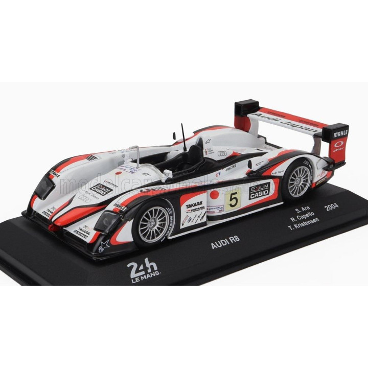 EDICOLA AUDI R8 3.6L TURBO V8 TEAM GOH AUDI SPORT JAPAN N 5 WINNER 24h LE MANS 2004 T.KRISTENSEN - S.ARA - R.CAPELLO - WHITE RED
