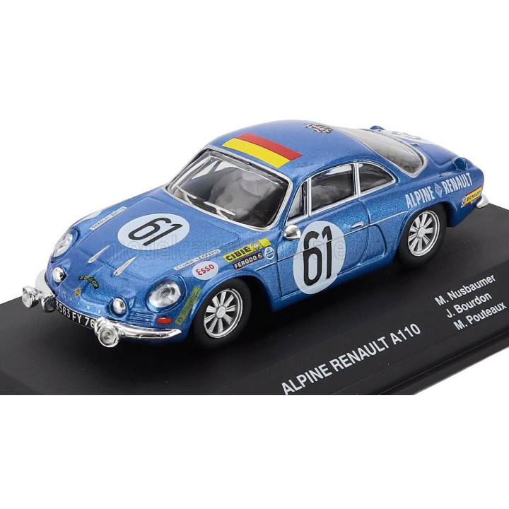 EDICOLA RENAULT ALPINE A110 GORDINI TEAM ECURIE LEOPARD N 61 24h LE MANS 1968 JACQUES BOURDON - MAURICE NUSSBAUMER - MICHEL POUT