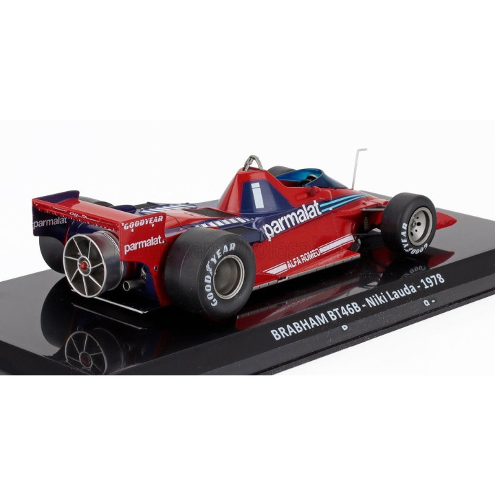 EDICOLA ALFA ROMEO F1  BRABHAM BT46B PARMALAT N 1 SEASON 1978 NIKI LAUDA - BLISTER BOX - RED 1/24
