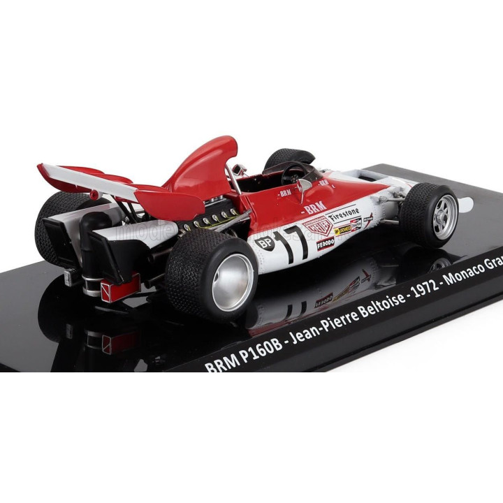 EDICOLA BRM F1  P160B N 17 WINNER MONACO GP 1972 JEAN PIERRE BELTOISE - BLISTER BOX - RED WHITE 1/24