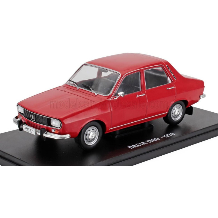 EDICOLA DACIA 1300 (RENAULT R12) 1970 - CON VETRINA - WITH SHOWCASE - RED 1/24