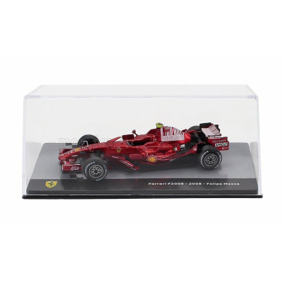 EDICOLA FERRARI F1  F2008 N 2 SEASON 2008 FELIPE MASSA - CON VETRINA - WITH SHOWCASE - F-1 RED MET 1/43