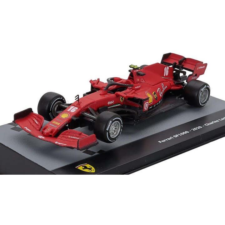 EDICOLA FERRARI F1  SF1000 TEAM SCUDERIA FERRARI MISSION WINNOW N 16 SEASON 2020 CHARLES LECLERC - CON VETRINA - WITH SHOWCASE -