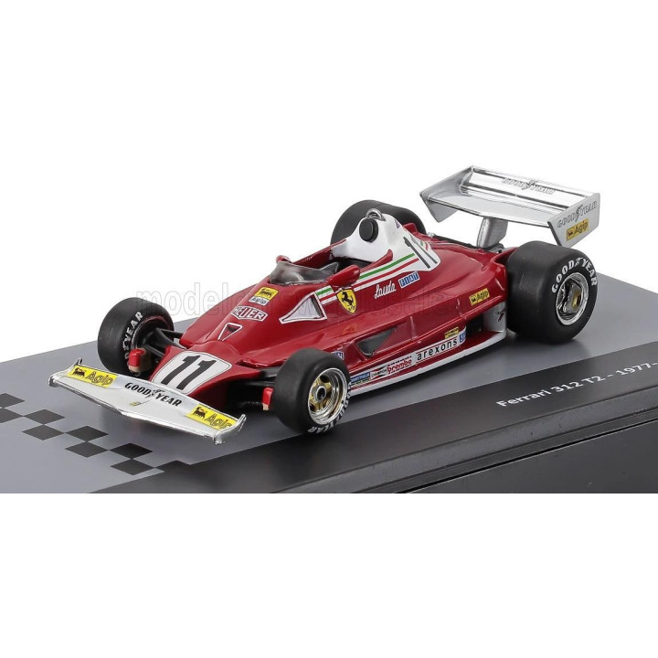 EDICOLA FERRARI F1  312T2 N 11 WORLD CHAMPION SEASON 1977 NIKI LAUDA - CON VETRINA - WITH SHOWCASE - RED 1/43