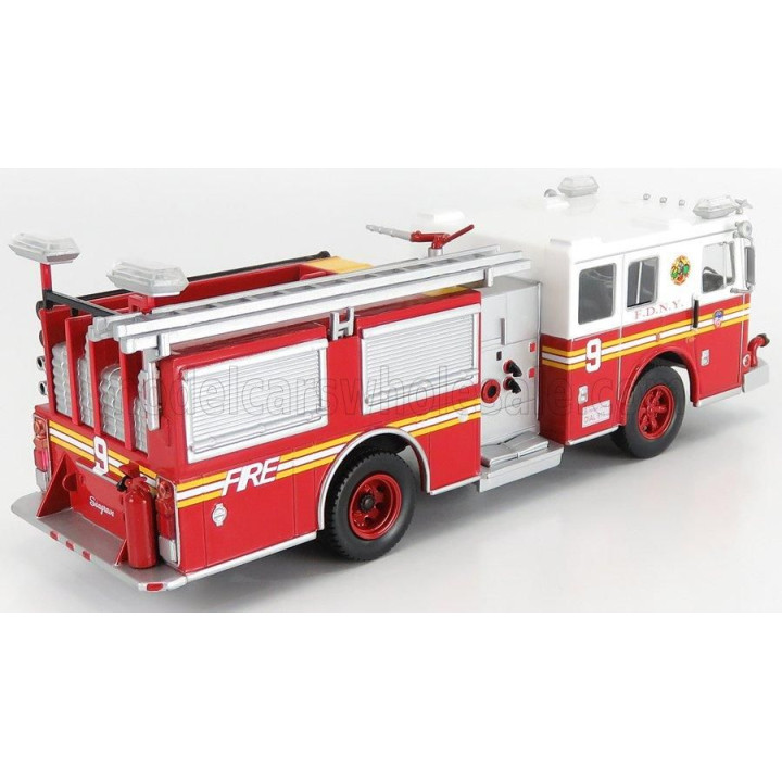 EDICOLA SEAGRAVE PUMPER TRUCK FIRE DEPARTMENT NEW YORK USA 2003 - RED WHITE 1/43