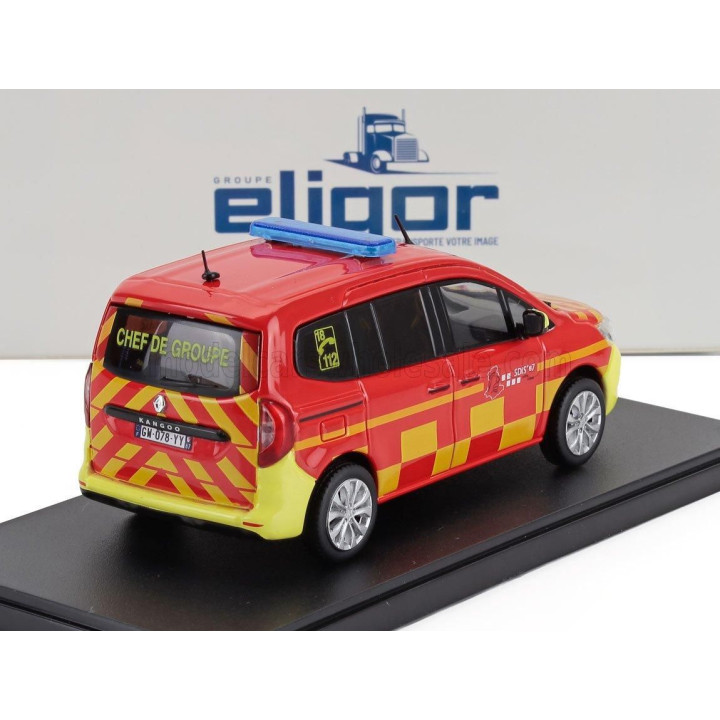 ELIGOR RENAULT KANGOO SDIS 87 SAPEURS POMPIERS 2020 - RED YELLOW 1/43